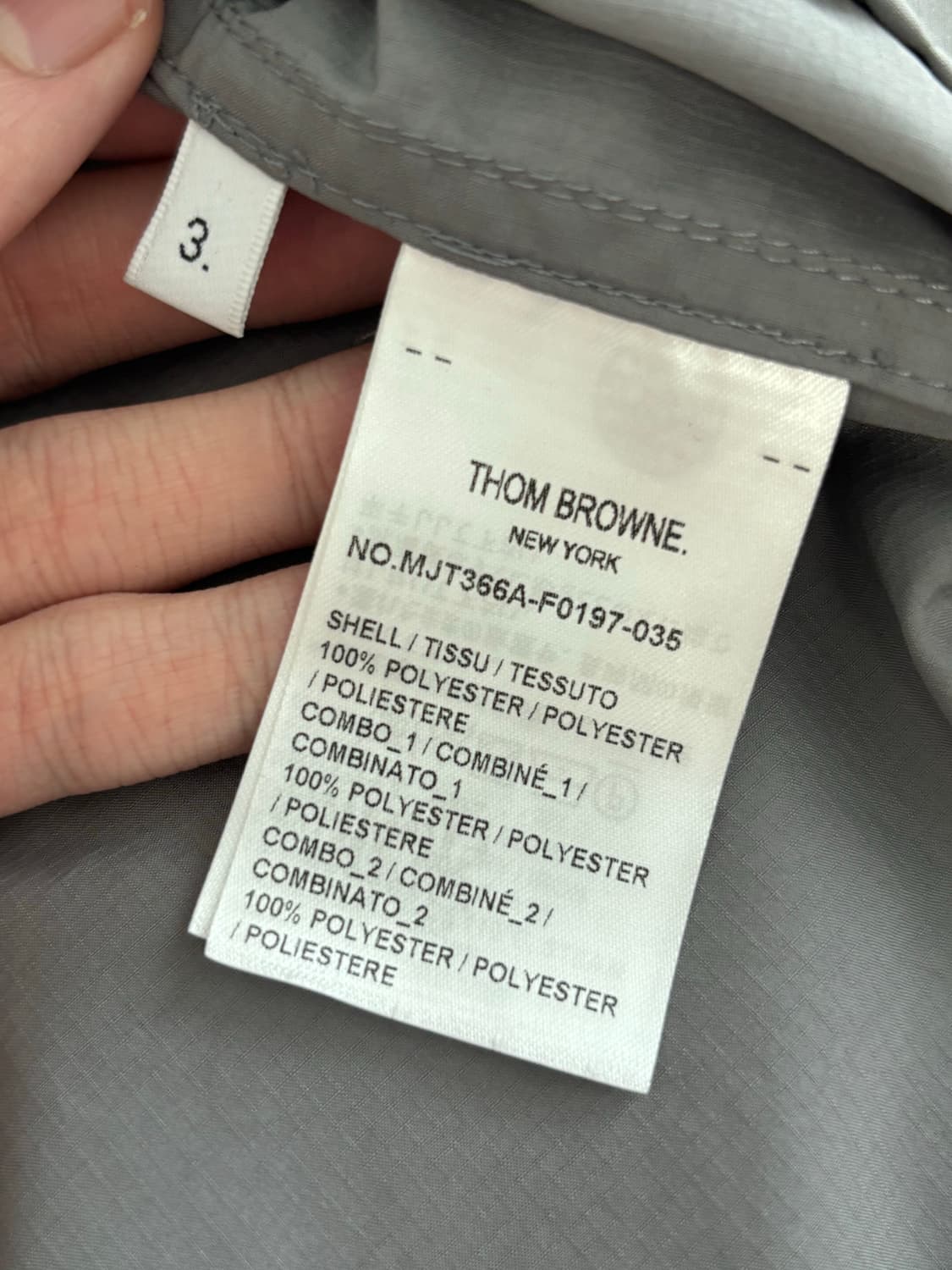 [오케이몰판] 톰브라운 립스탑 바람막이 그레이 3사이즈 상품이미지5