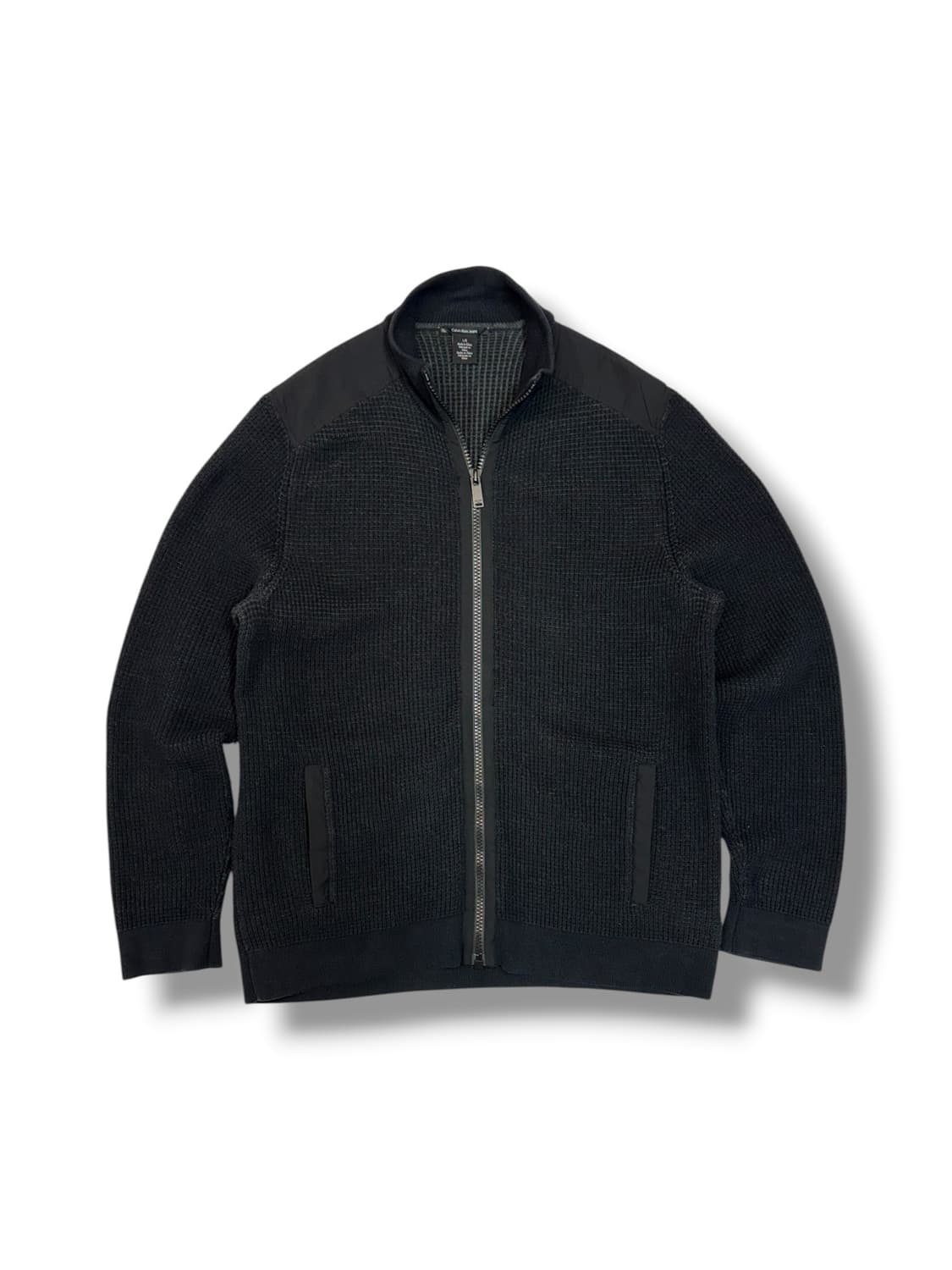 캘빈클라인 진스 모크넥 와플 니트 집업 (L)   상품이미지1