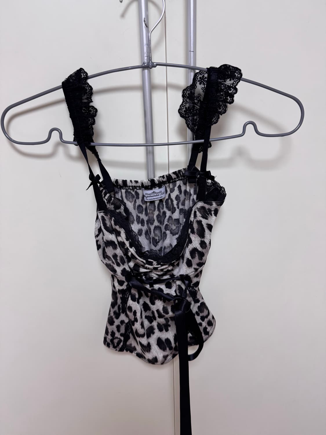 엔젤넘버555 레오파드 리본 슬리브리스  leopard ribbon sl 상품이미지2