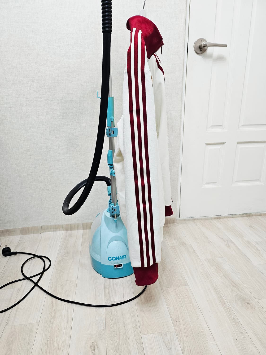 (100~105)L아디다스 바이에른뮌헨 125주년[화이트버건디]트랙탑져지 상품이미지5