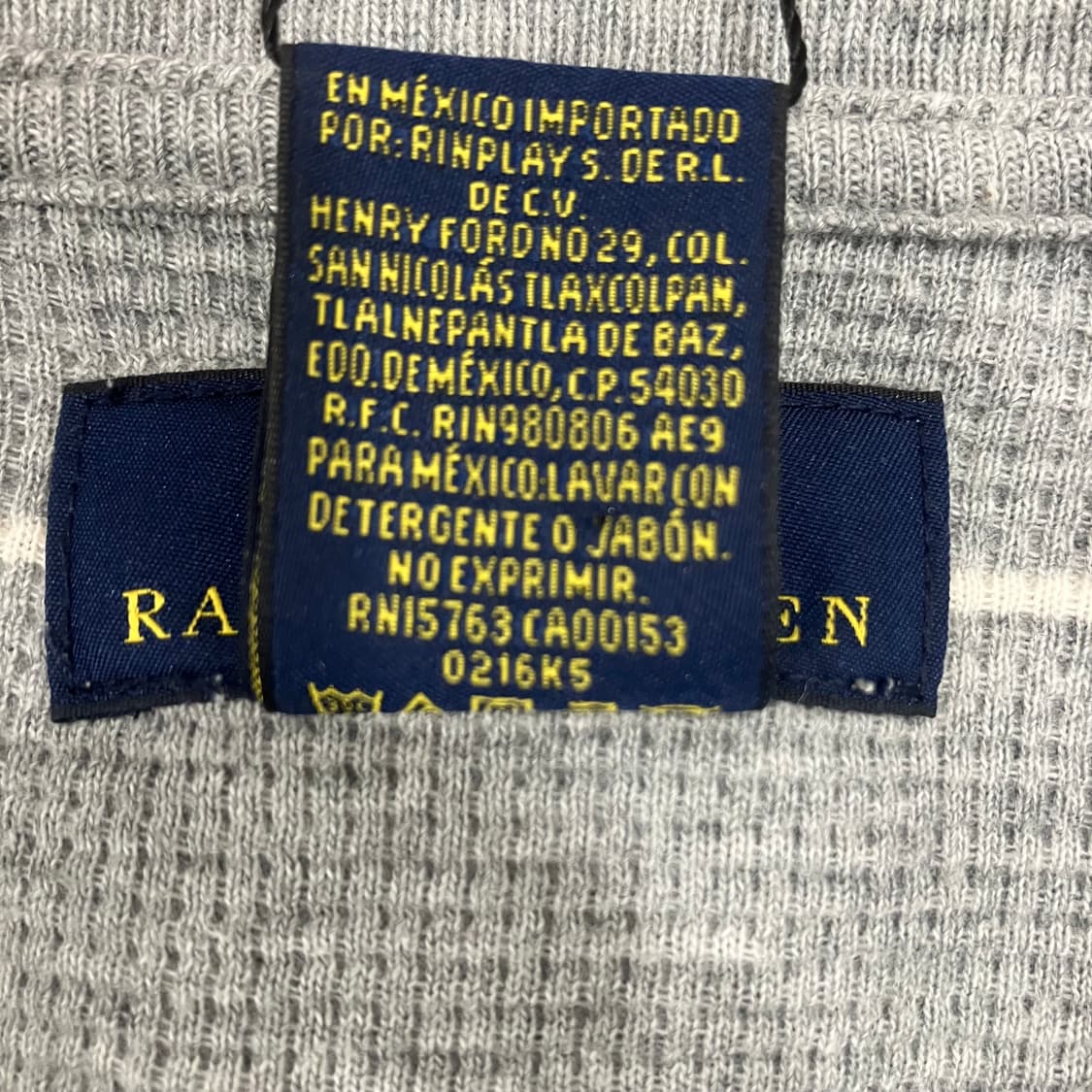 303 폴로 스트라이프 와플 롱슬리브 상품이미지4