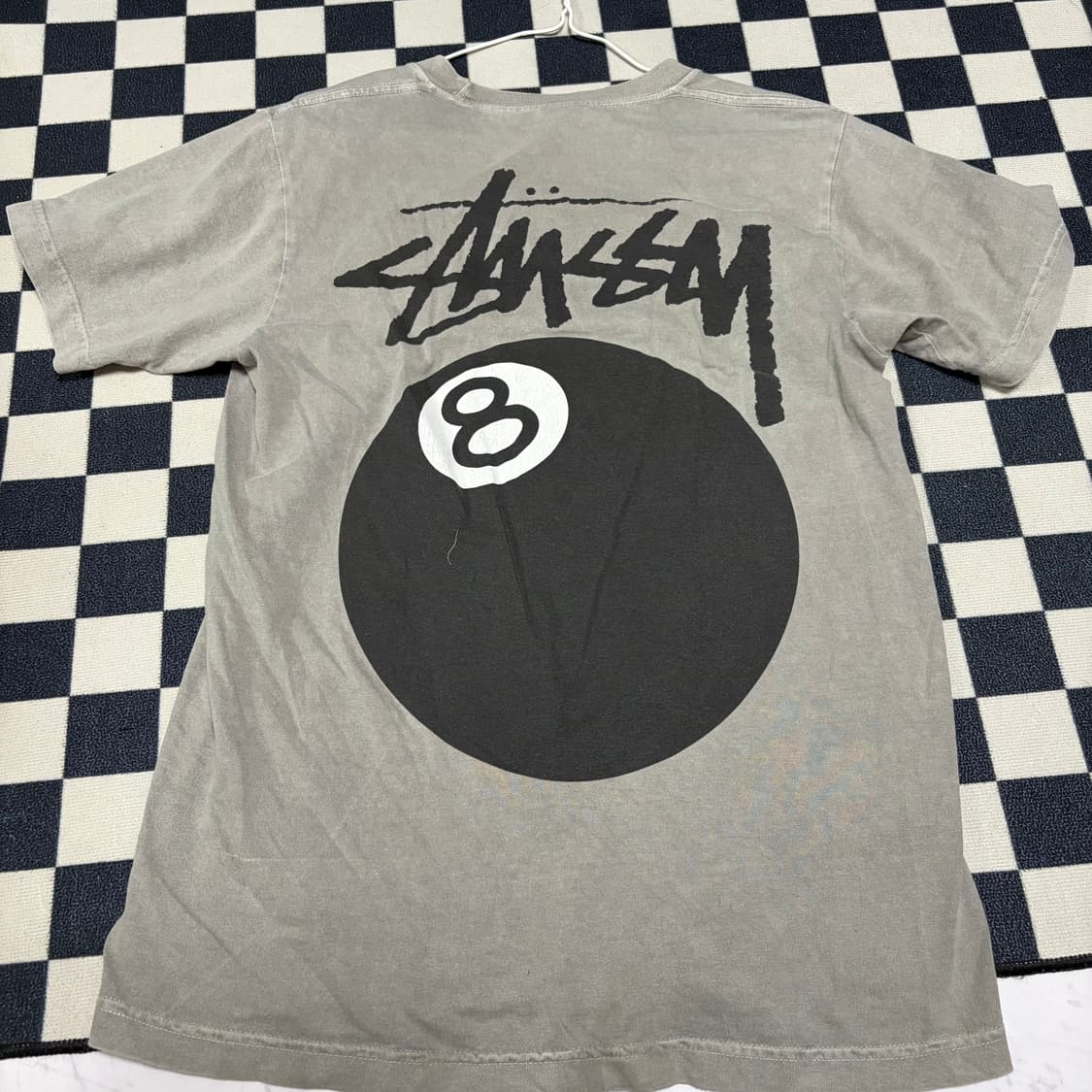 스투시 8볼 에잇볼 반팔 티셔츠 그레이 s 상품이미지4