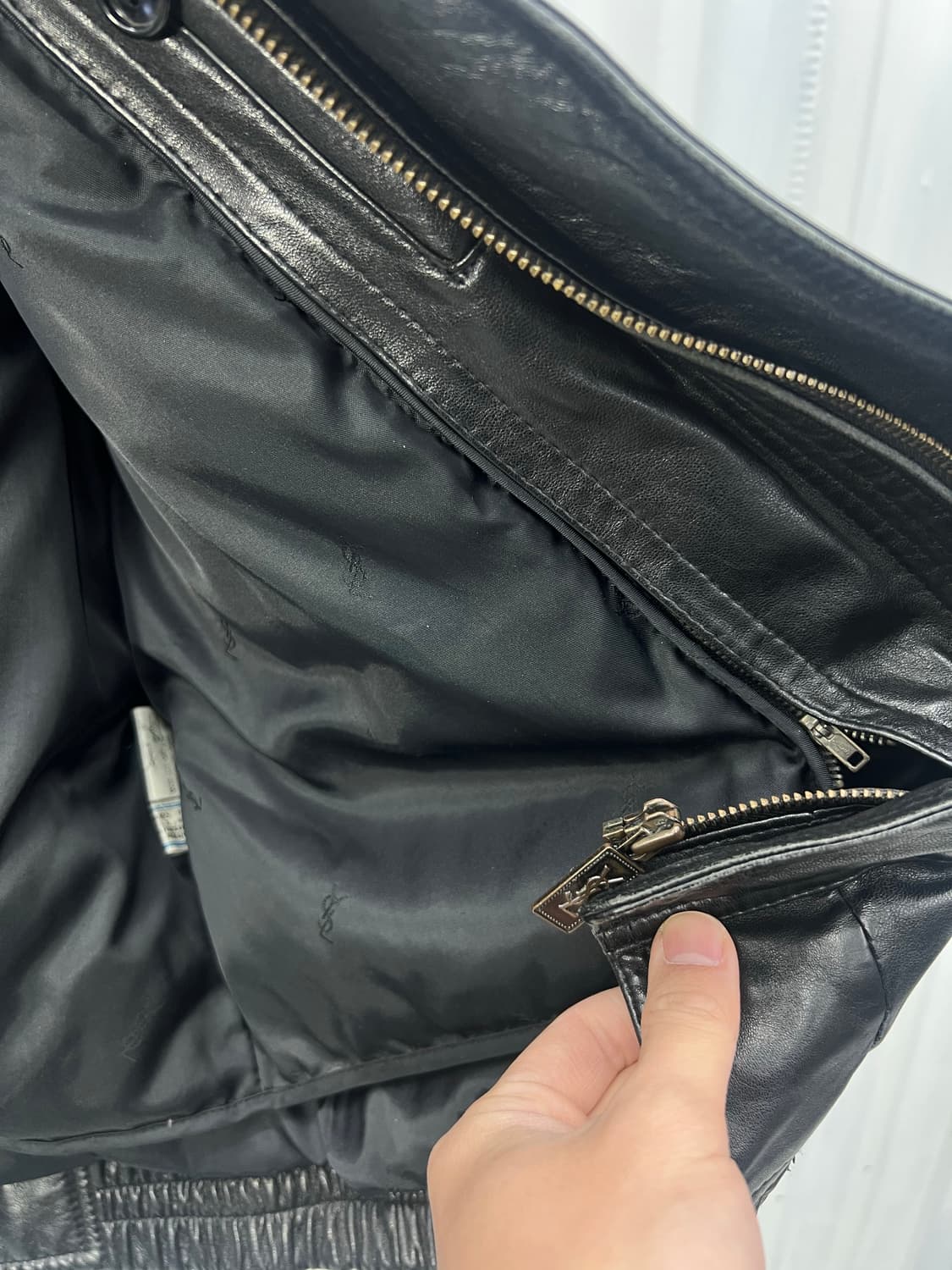 90s YSL lambskin bomber XL 상품이미지7