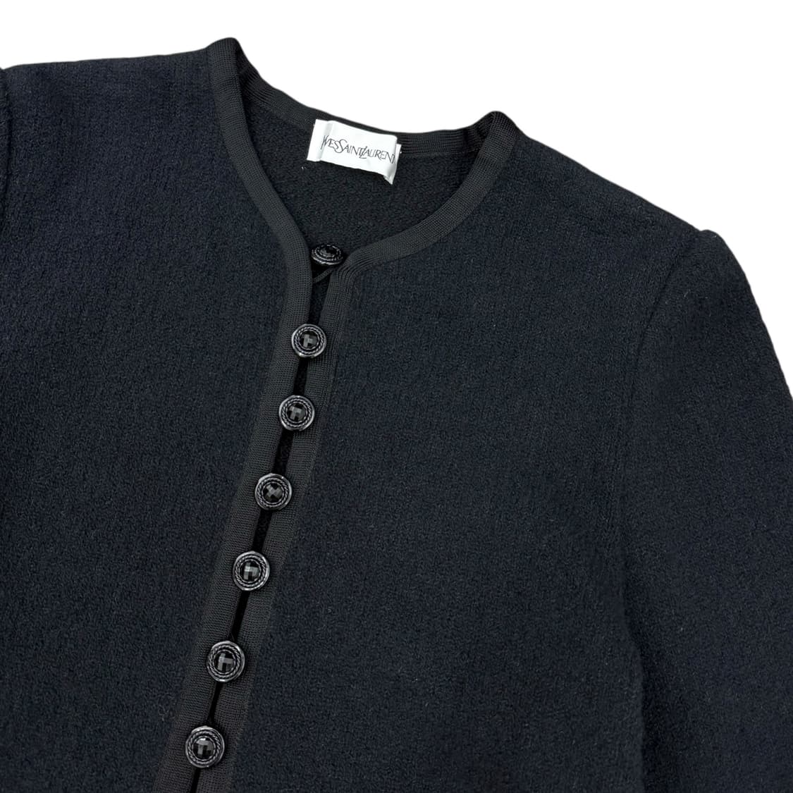 입생로랑 블랙 포인트 버튼 울 가디건 자켓 상품이미지3