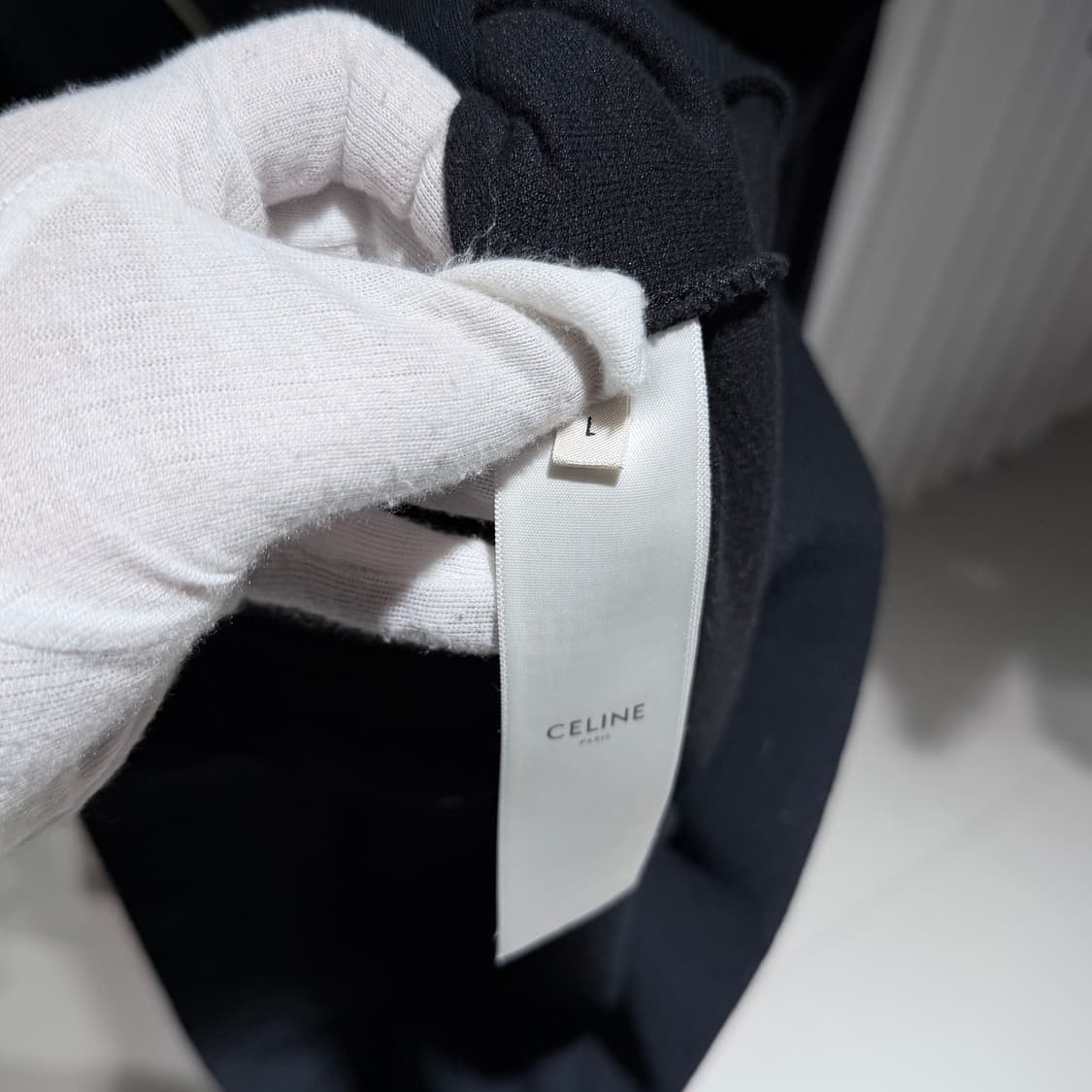 (A+/L) / 셀린느 트리오페 벨벳 블랙 후드집업 상품이미지7