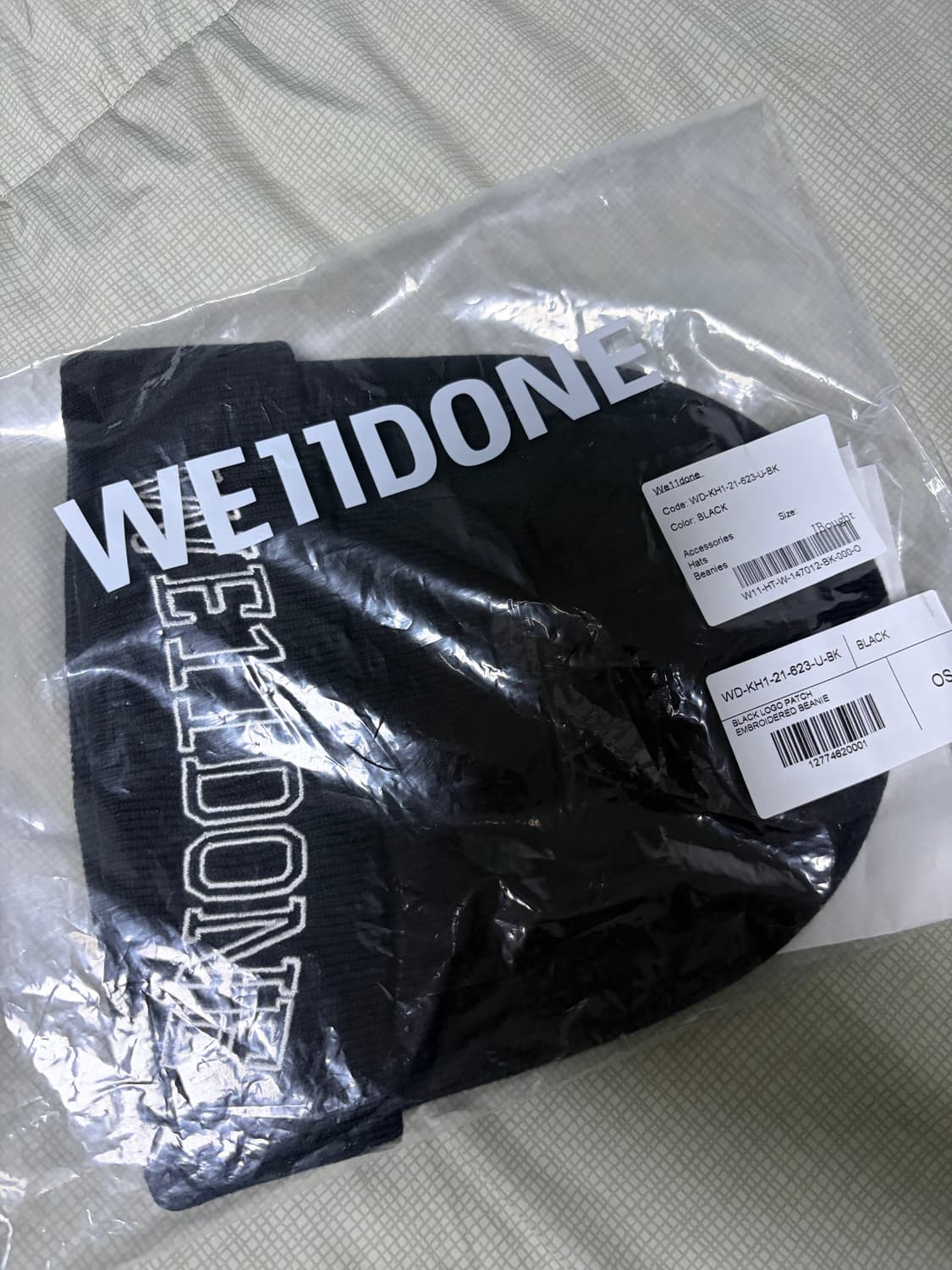 웰던 로고 패치 앰브로이더드 비니 상품이미지1