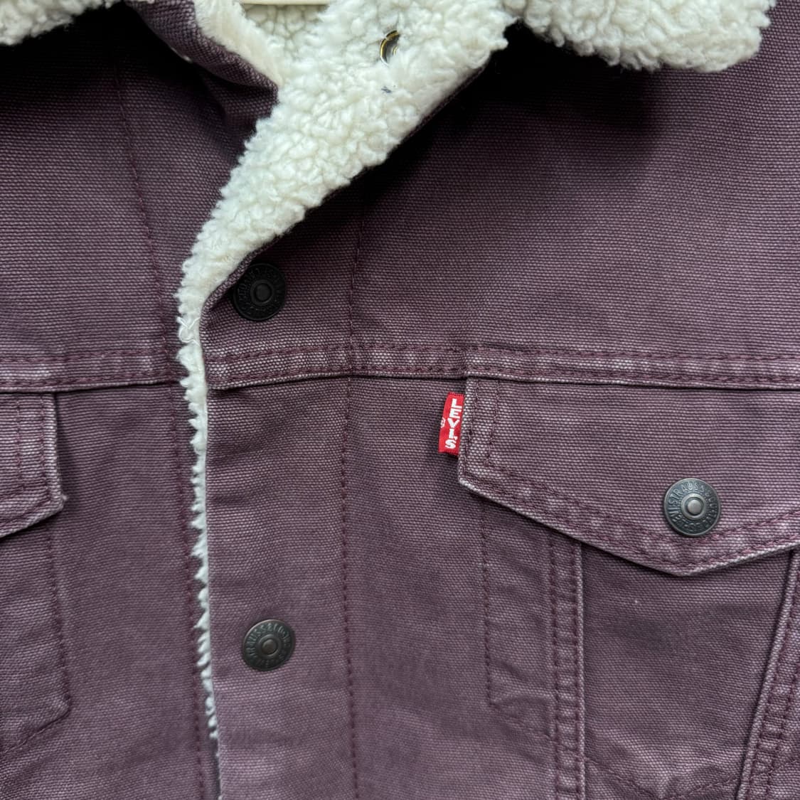 리바이스 타입 3 쉐르파 트러커 자켓 와인 M 상품이미지5