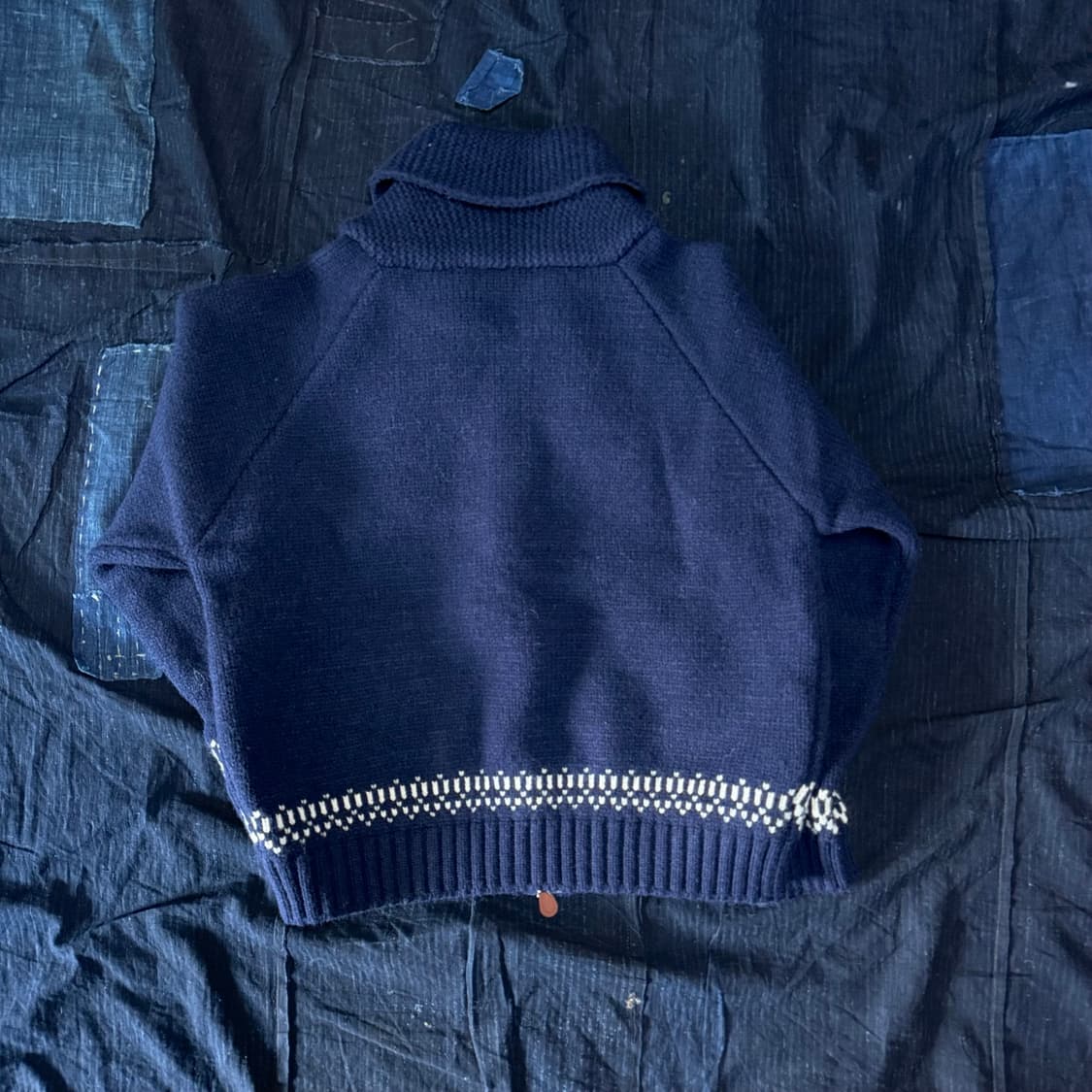 빈티지 고래 패턴 코위찬 스웨터 F 상품이미지4