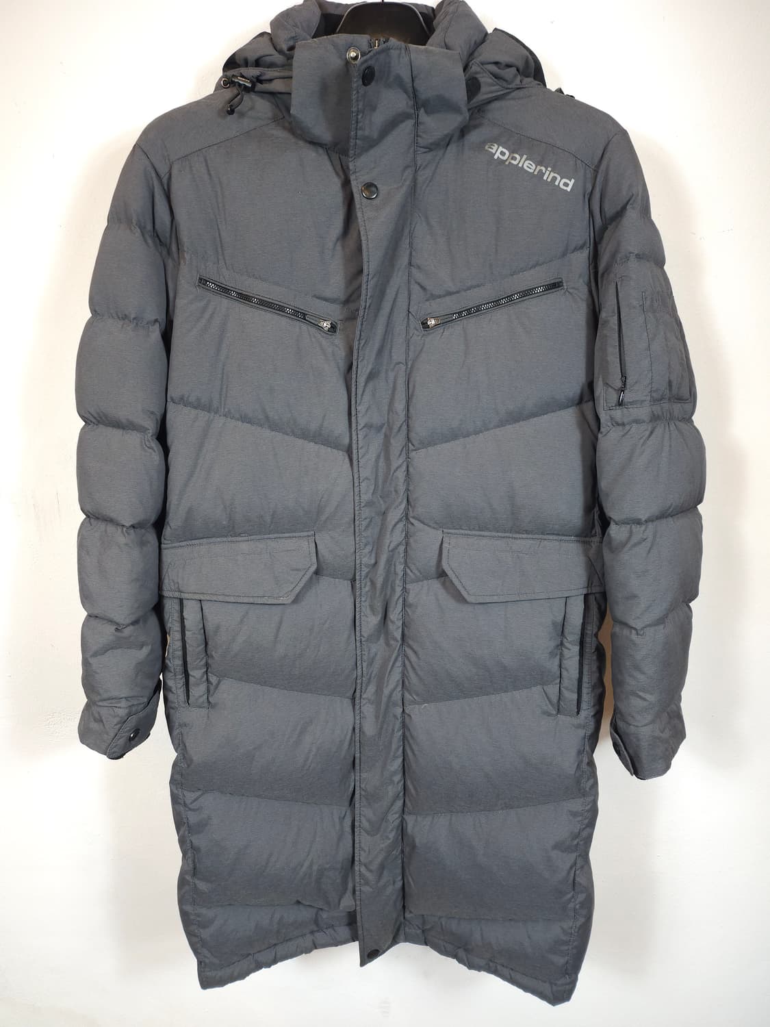 애플라인드 그레이 롱다운패딩 90 S 상품이미지3