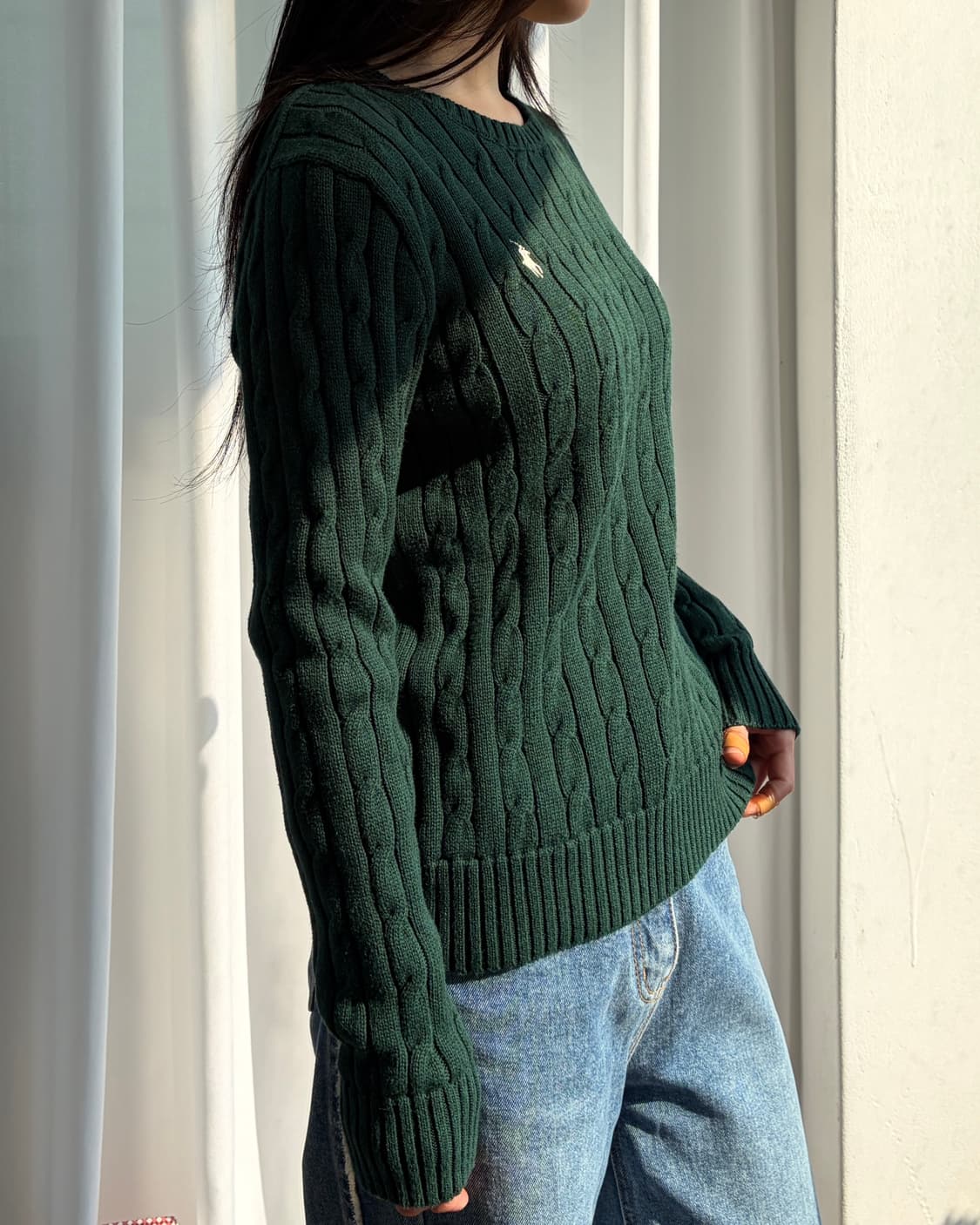 [S-M]폴로 랄프로렌 꽈배기 케이블 코튼 니트 상품이미지2