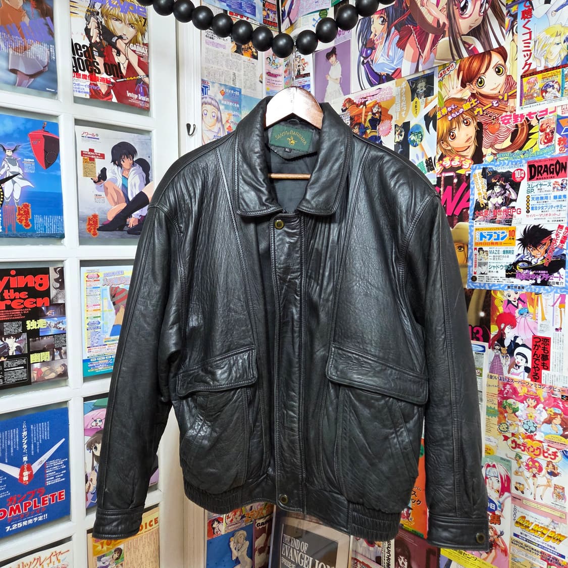 빈티지 양가죽 투포켓 블랙 봄버 상품이미지2