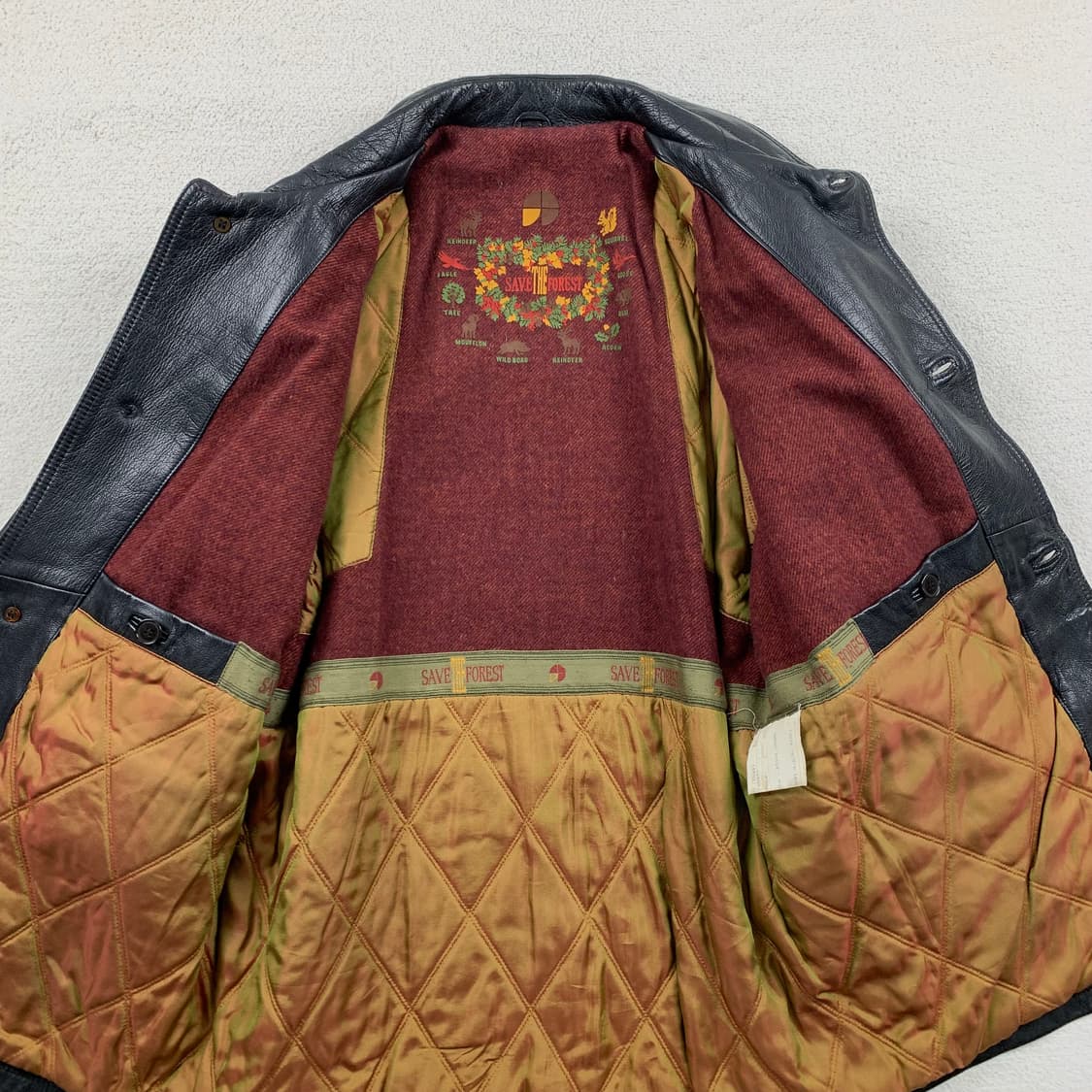 SAVE THE FOREST 이태리제 리얼 레더 헌팅자켓 블랙  상품이미지7