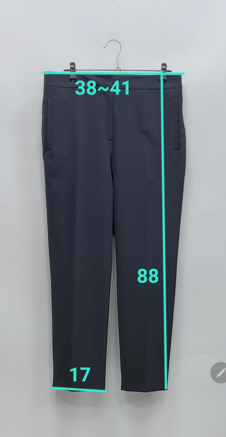 KUHO 21SS 구호 뒷밴딩 슬랙스 팬츠 / 여 67-96 블랙 
 상품이미지10