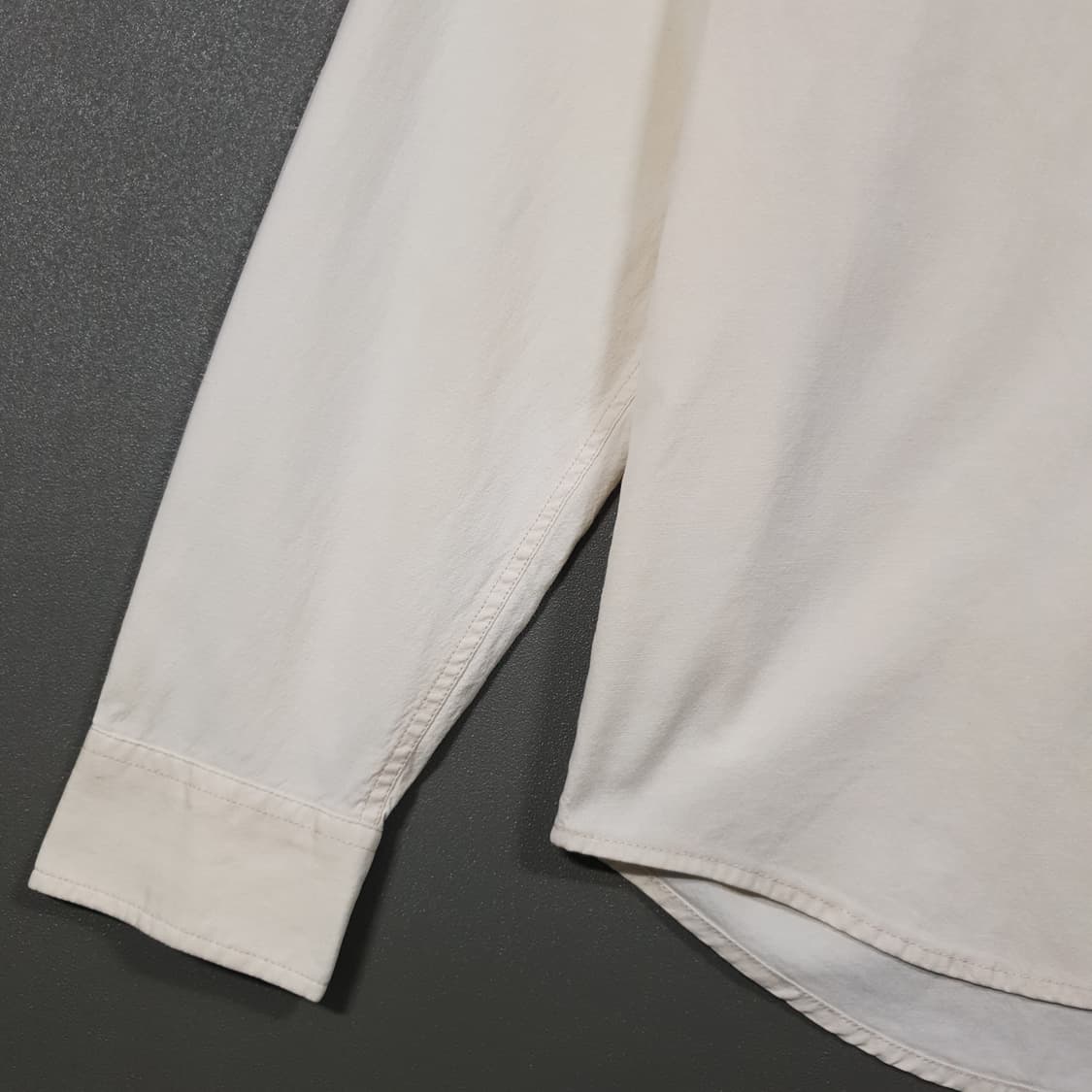 105) 라코스테 신형 20FW 크록 옥스포드 솔리드 셔츠 남방 베이지 상품이미지5