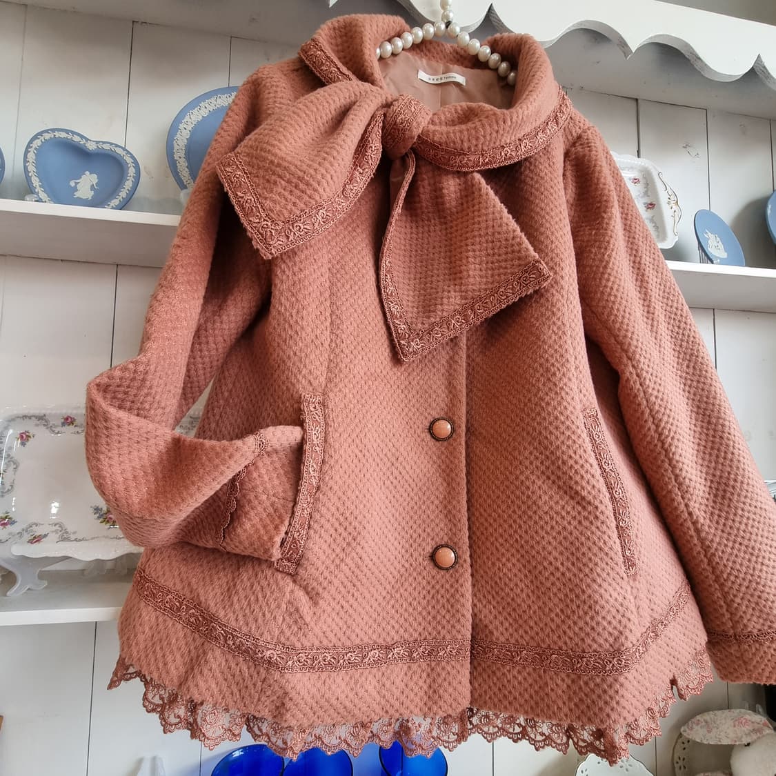 Axes Femme 리본 레이스  코트 상품이미지5