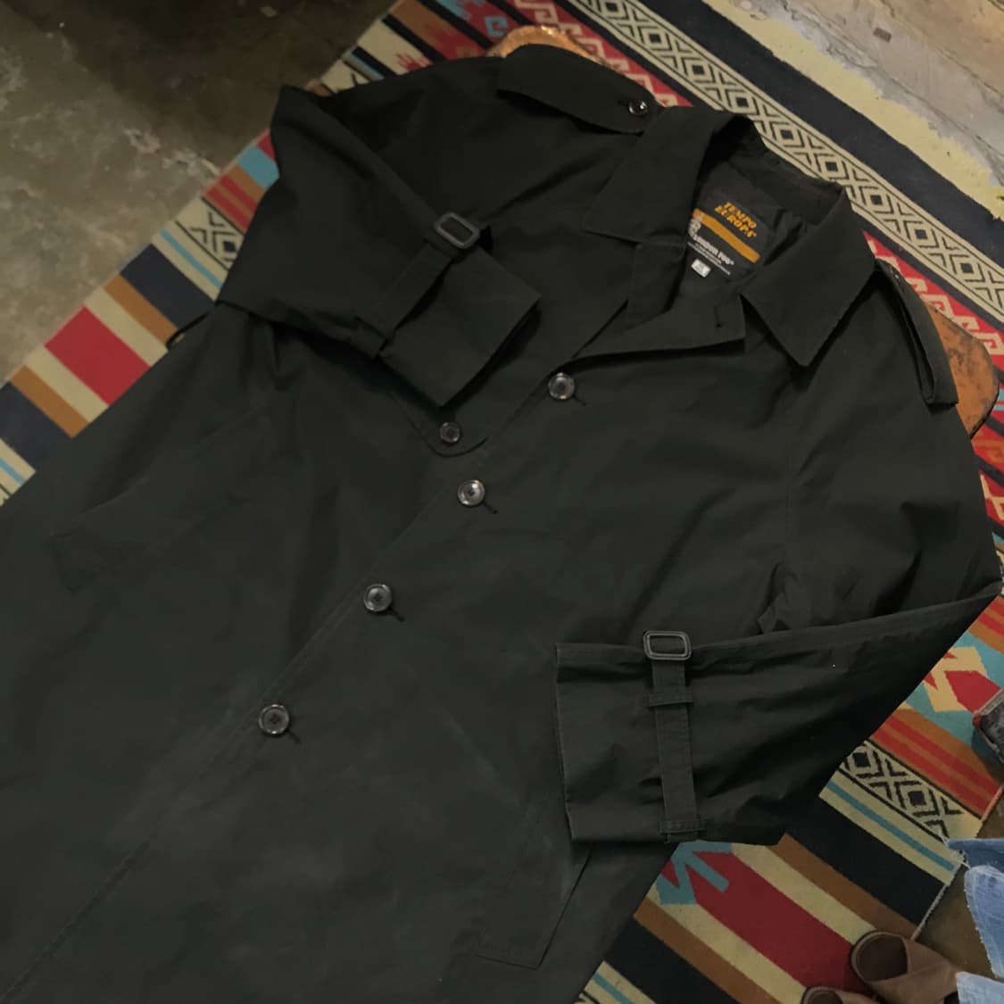 런던 포그 블랙 맥시 롱 트렌치코트 남성 102 105 여성 오버핏 상품이미지3