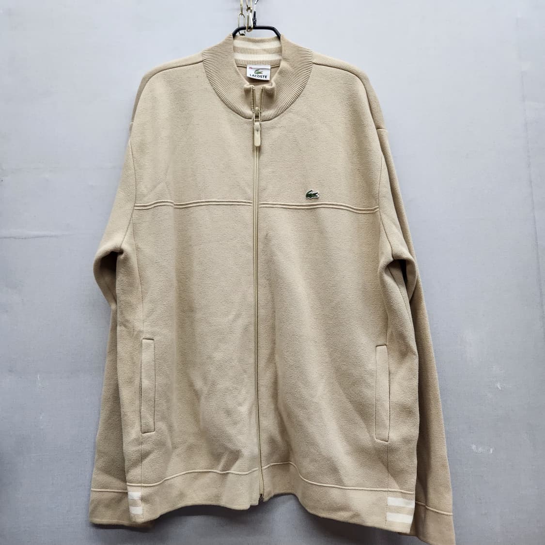 라코스테 로고 코튼 니트 자켓 집업 105(XL) 상품이미지1