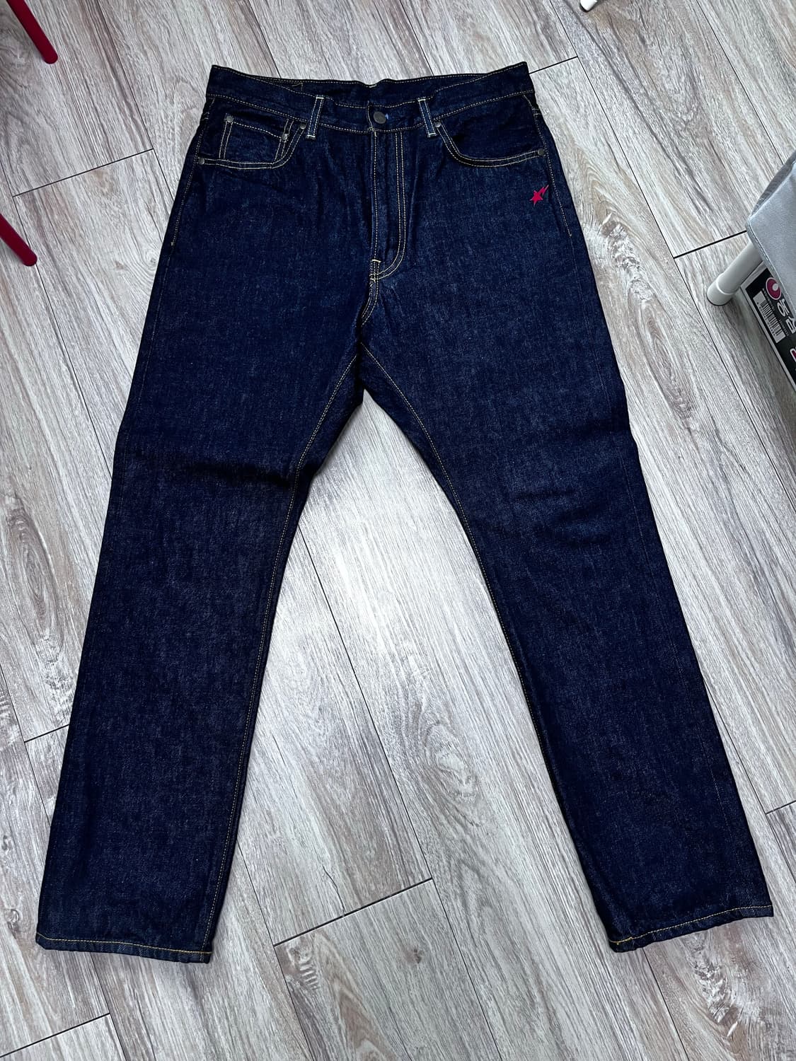 베이프 베이프스타 레귤러진 데님팬츠 m 상품이미지10