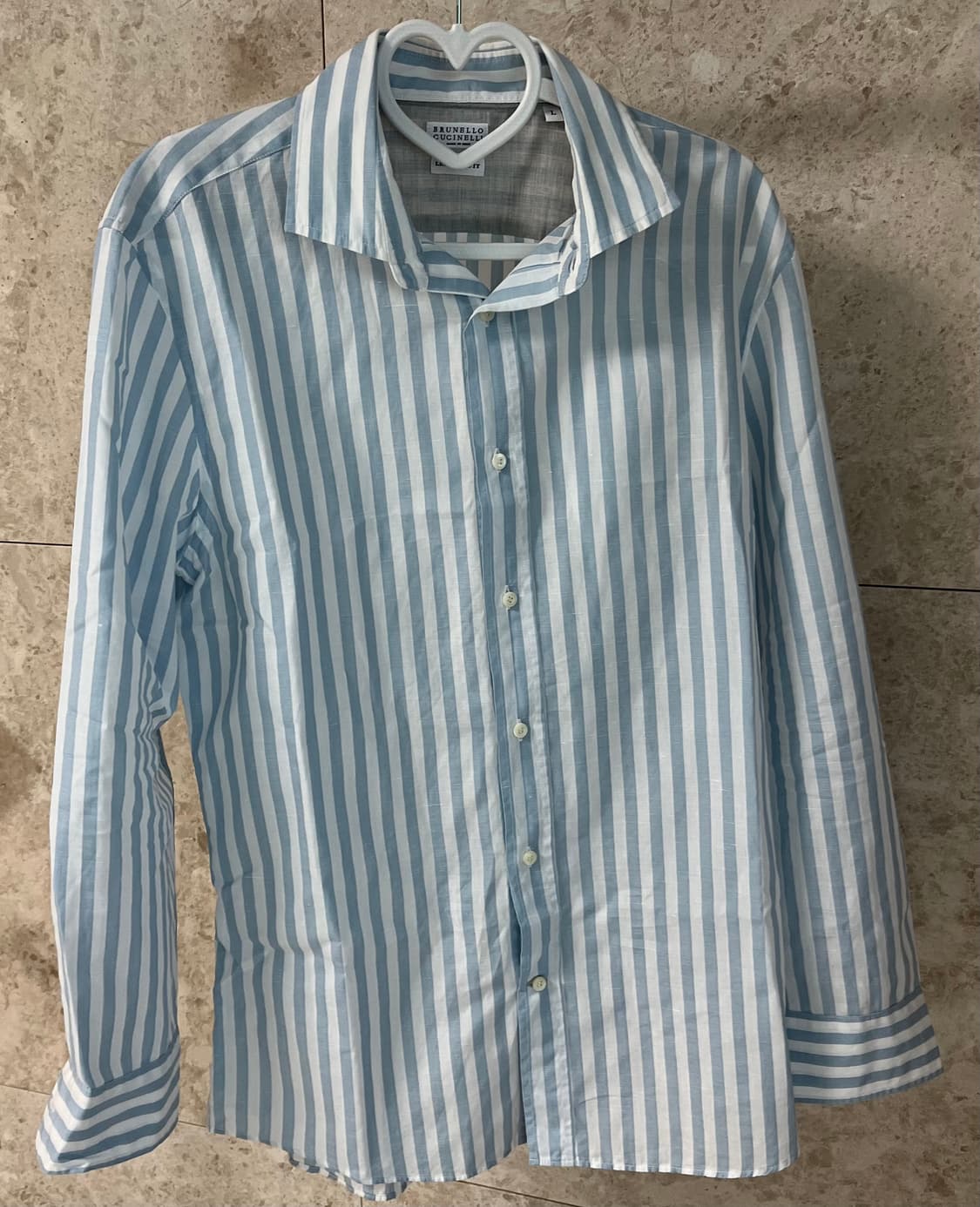 브루넬로 쿠치넬리 스트라이프 셔츠 L 정품 상품이미지1