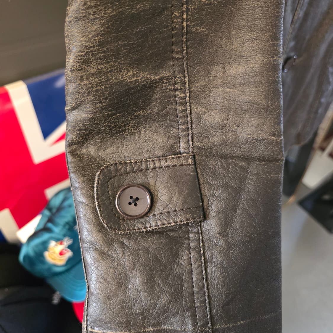 캐쥬얼웨어 에코레더 자켓 블랙 밀리터리 90s 빈티지 상품이미지9