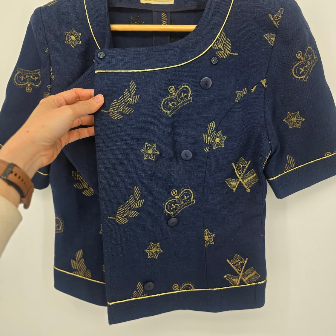 일본빈티지 고급스러운 골드 자수 디테일이 레이온 자켓 상품이미지10