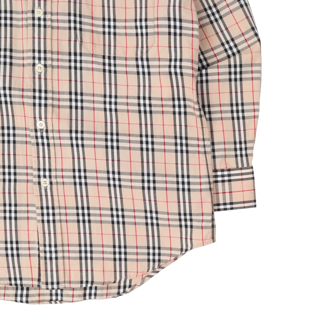 버버리 베이지 노바체크 포켓 로고 셔츠 상품이미지4