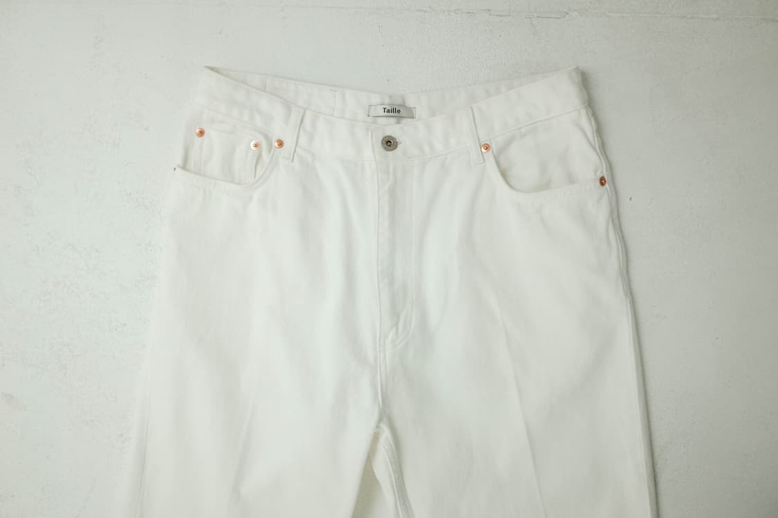 TAILLE 타일레 데님 트라우저 화이트 (3사이즈-32,33사이즈) 상품이미지7