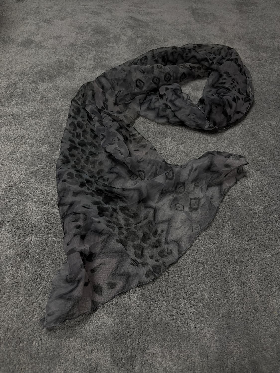 Vintage v-kei gothic punk leopard scarf 상품이미지2