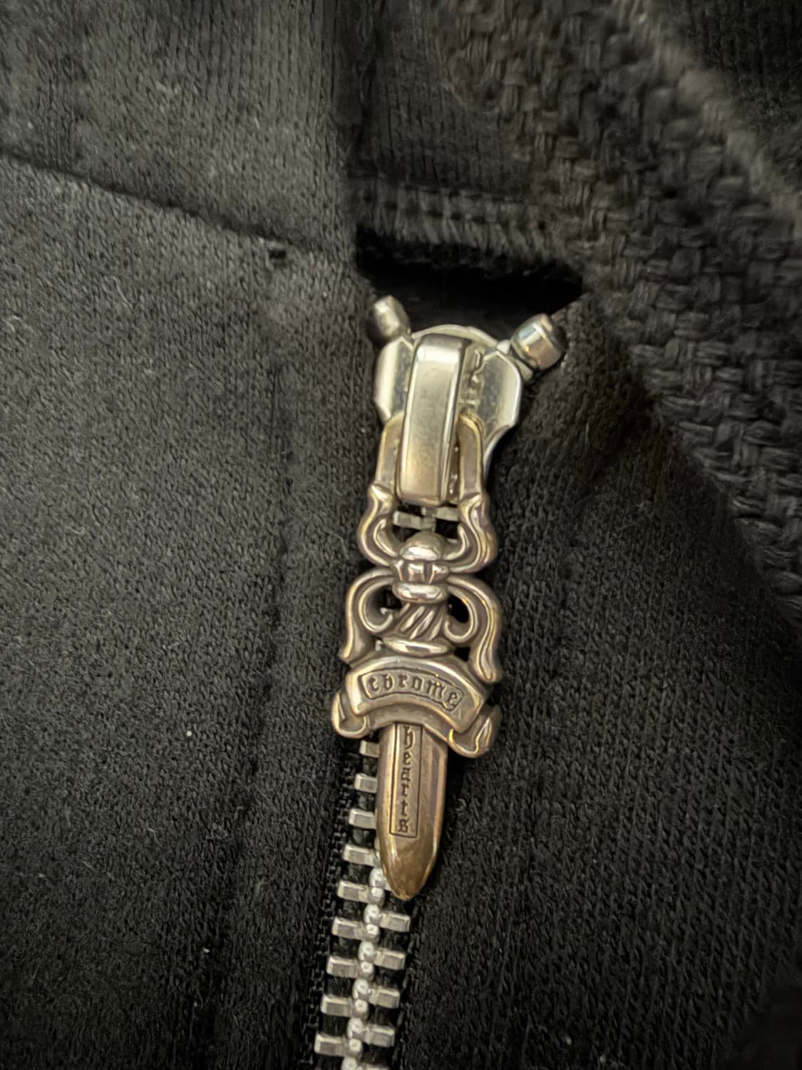 크롬하츠 버티컬 롱 플리스 집업 후드 상품이미지3