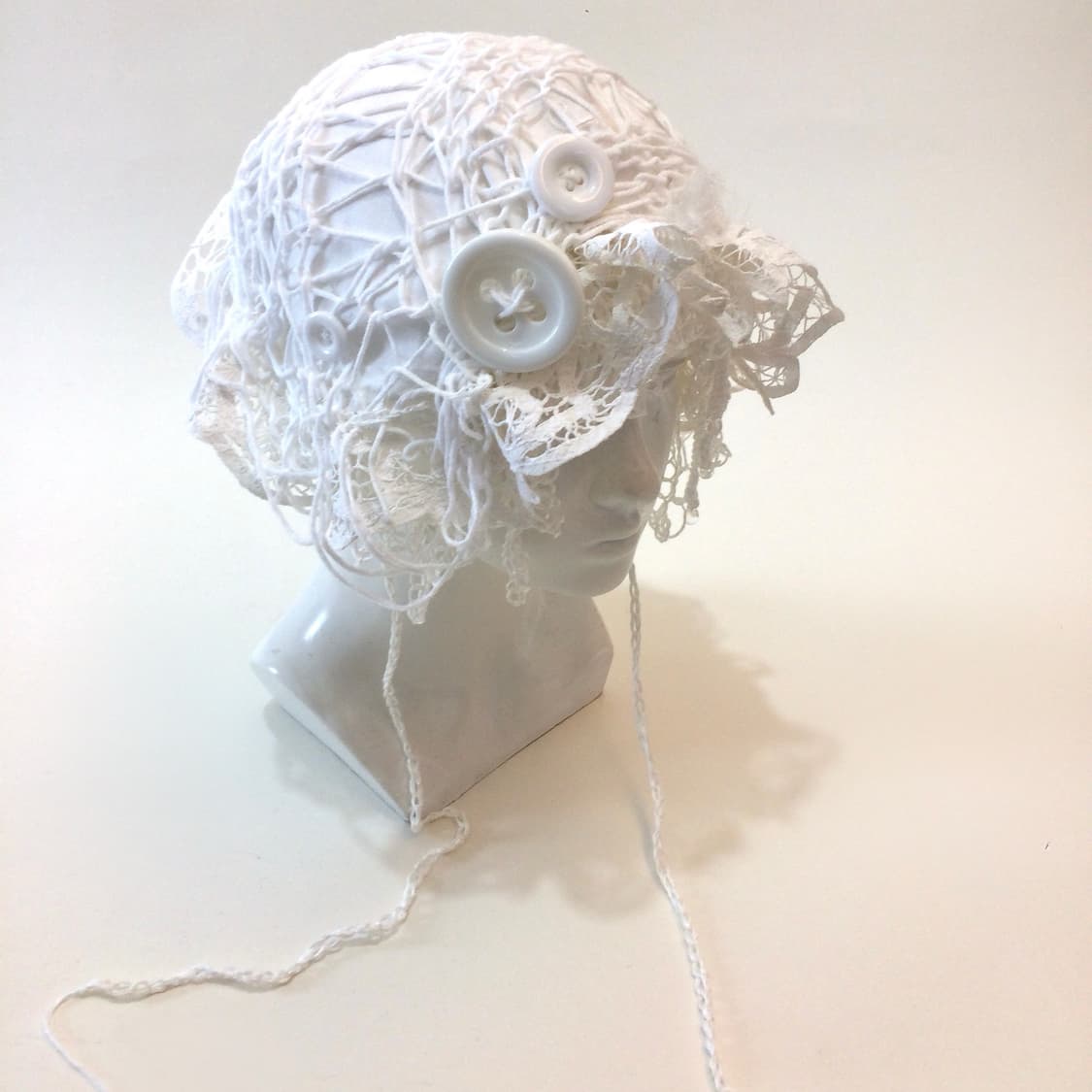 yamimiaogou x soxjeto shop화이트 크로셰 해파리 모자 상품이미지4