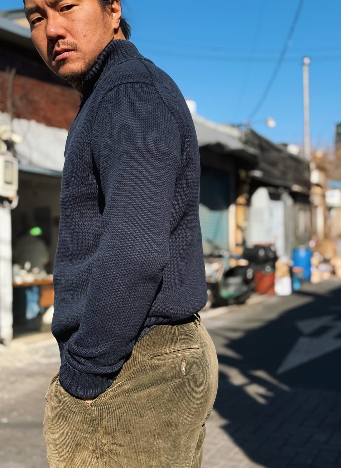 폴로 랄프로렌 코튼 케이블 쿼터 집업 풀오버 XL(18-20) 상품이미지8