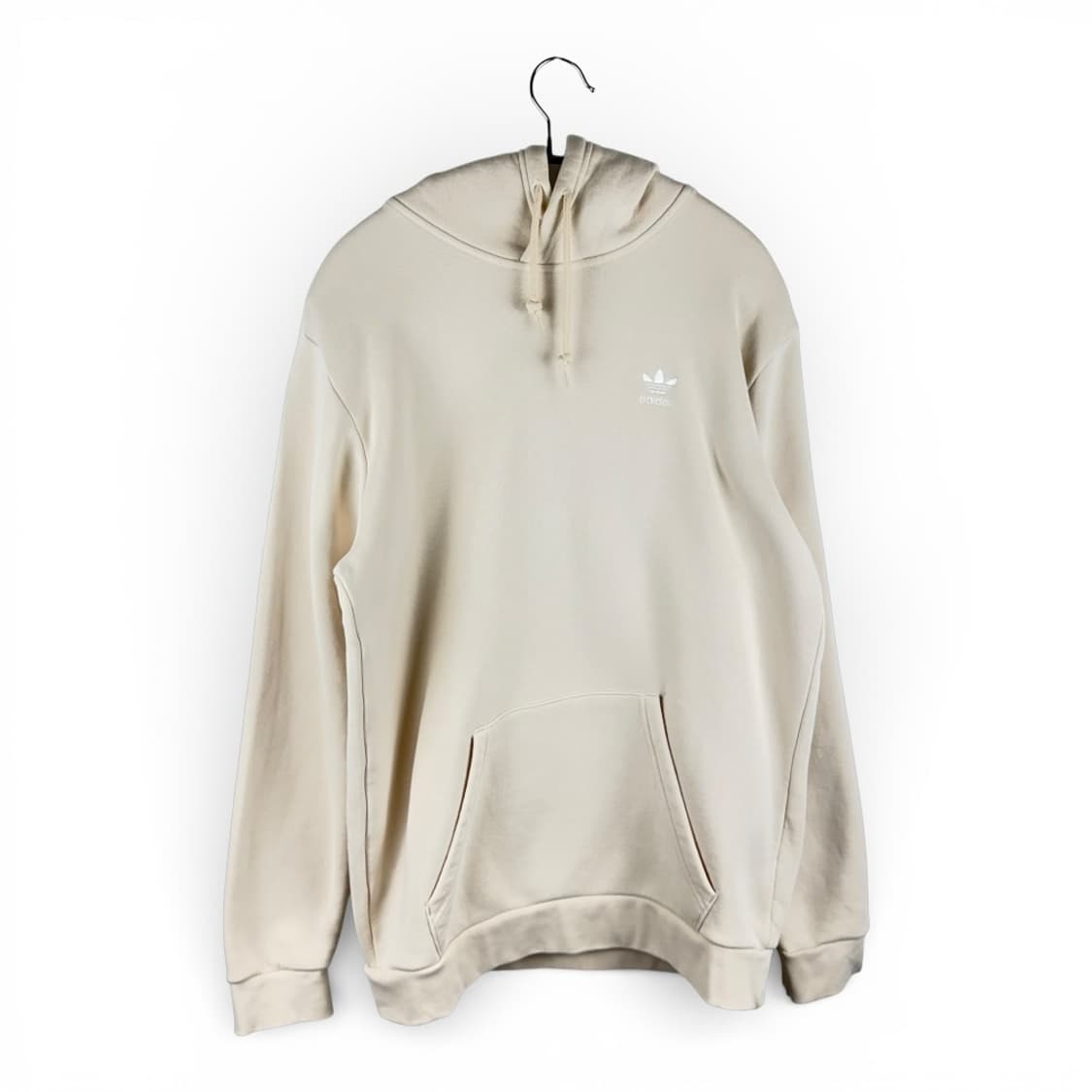 XL) 아디다스 트레포일 에센셜 기모 후드 티 아이보리 상품이미지1