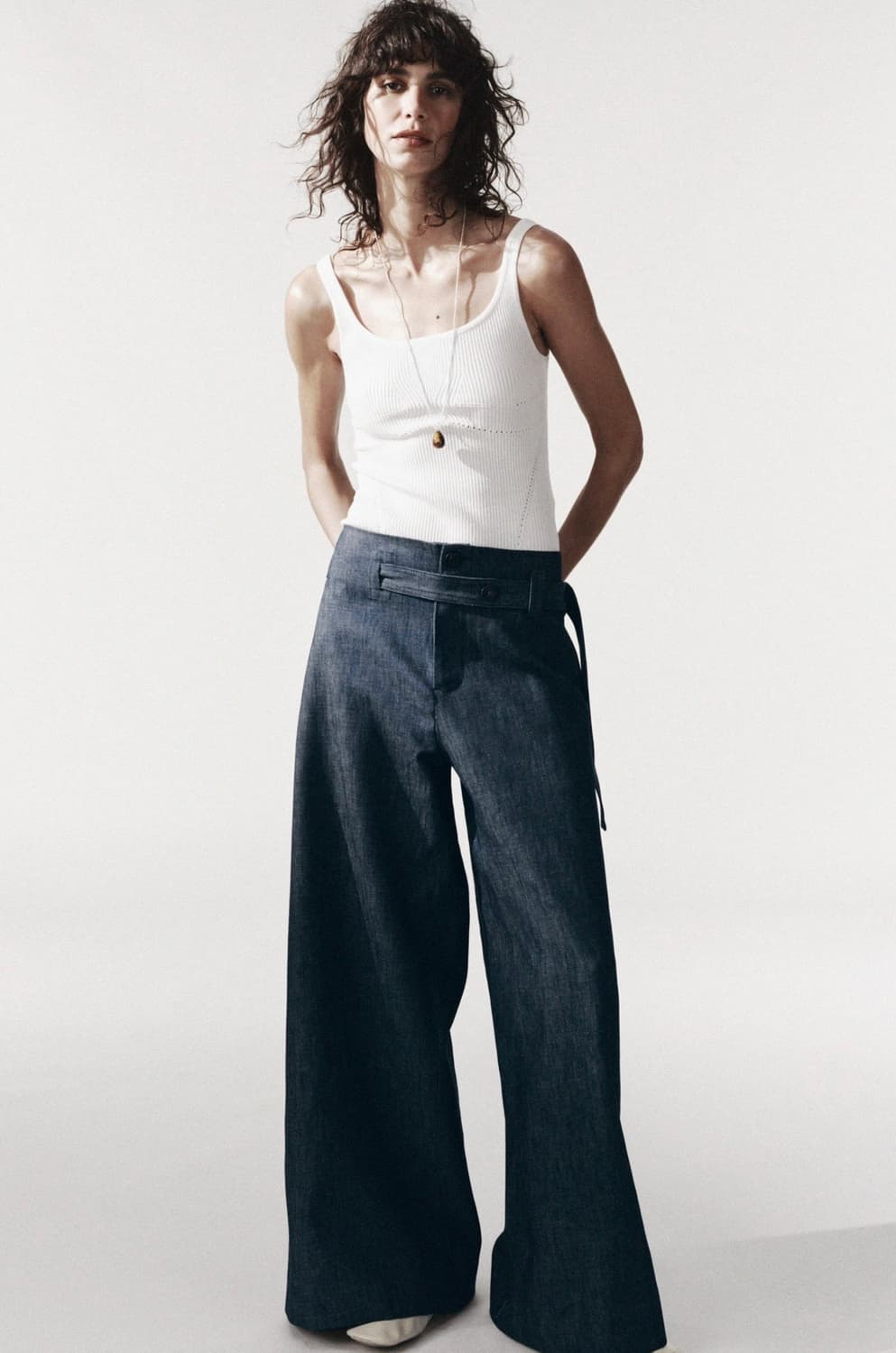 ZARA 자라 슬림 핏 니트 탑, 자라 니트 슬리브리스, 자라 니트 탑 상품이미지2