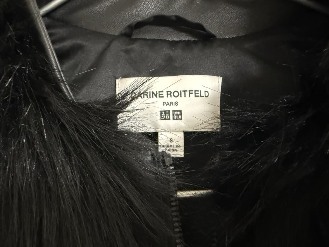 유니클로x카린 로이펠트 블랙 인조 모피 자켓 S 상품이미지2