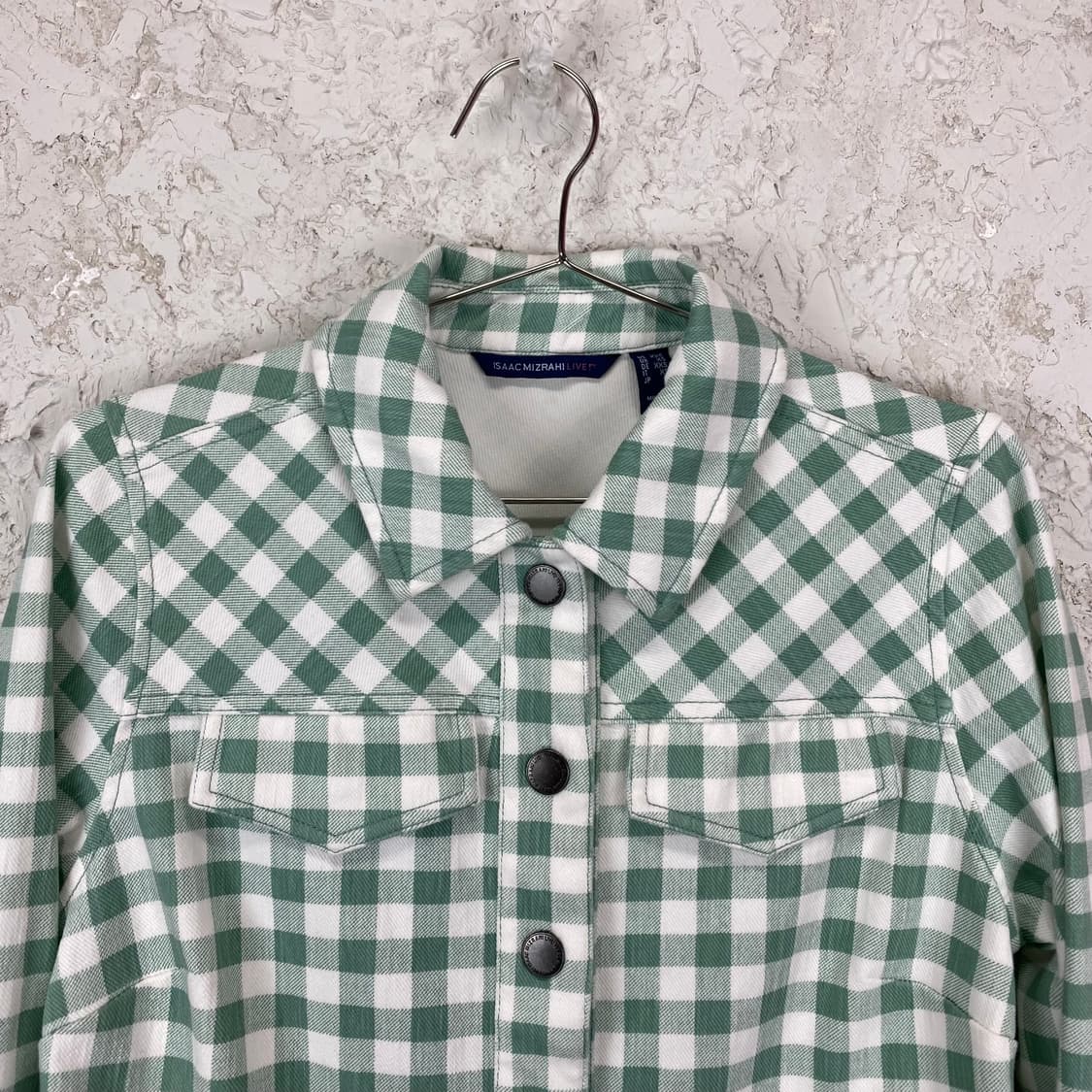 이삭 미즈라히 체크 패턴 코튼 블렌드 트러커 자켓 상품이미지2