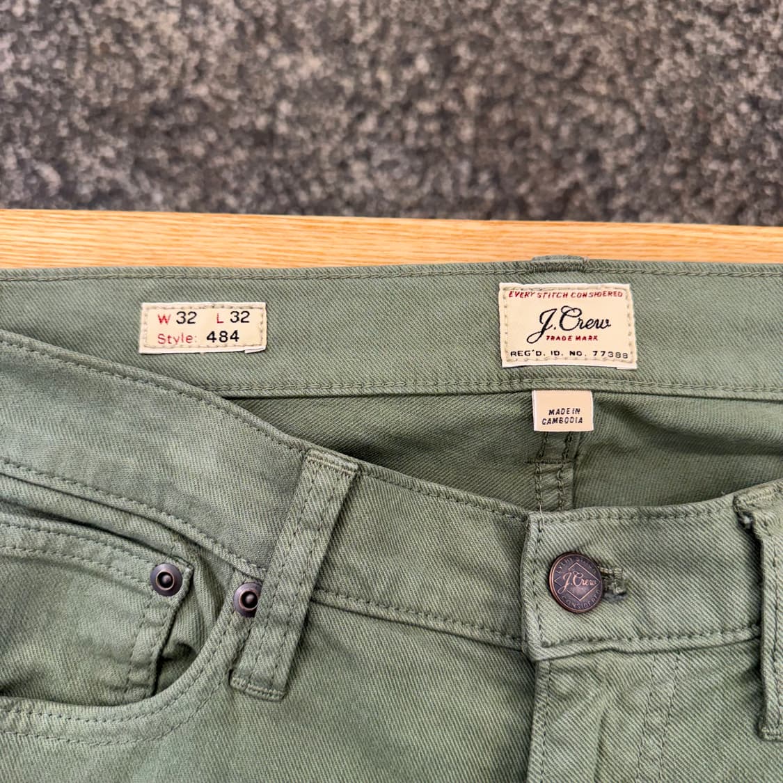 제이크루 484 가먼트 다잉 캐주얼 데님 팬츠 (32)   상품이미지4