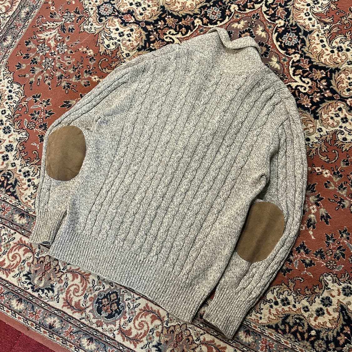 Royal North 숄카라 엘보 패치 가디건 (L) 상품이미지5