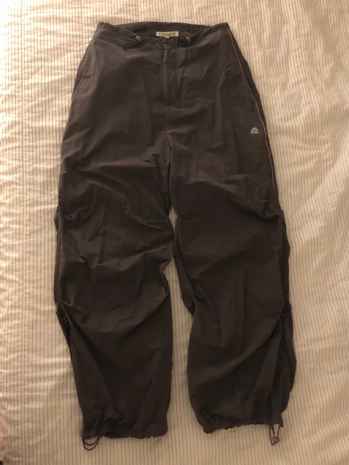코이세이오 스트랩 라인팬츠 (그레이, 1size) 상품이미지1