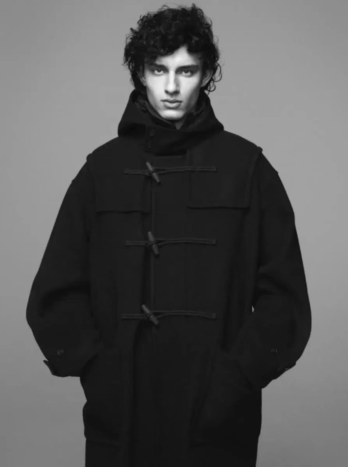 [XL]질샌더 유니클로 더플코트 블랙 상품이미지1