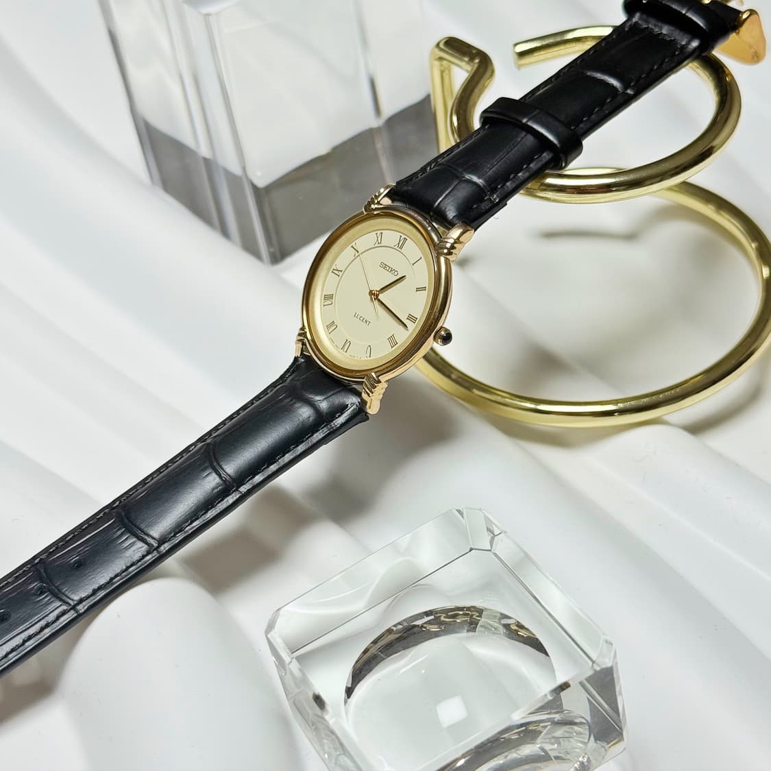 80's90's 세이코 빈티지 루센트 로마 인덱스 콤비 워치 상품이미지3