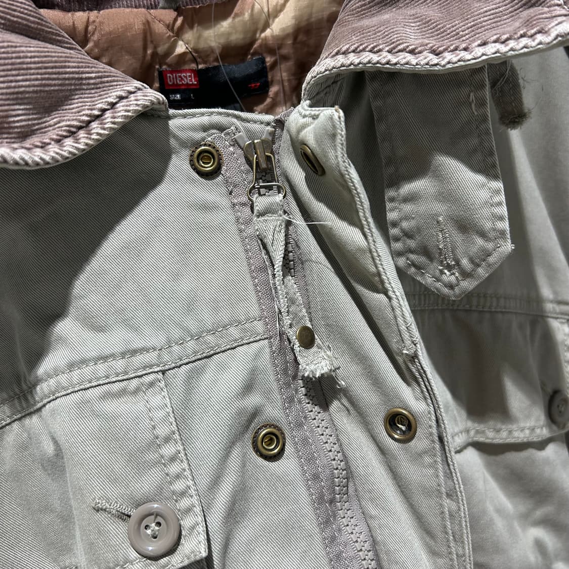 Diesel Light Grey Safari Jacket 상품이미지8