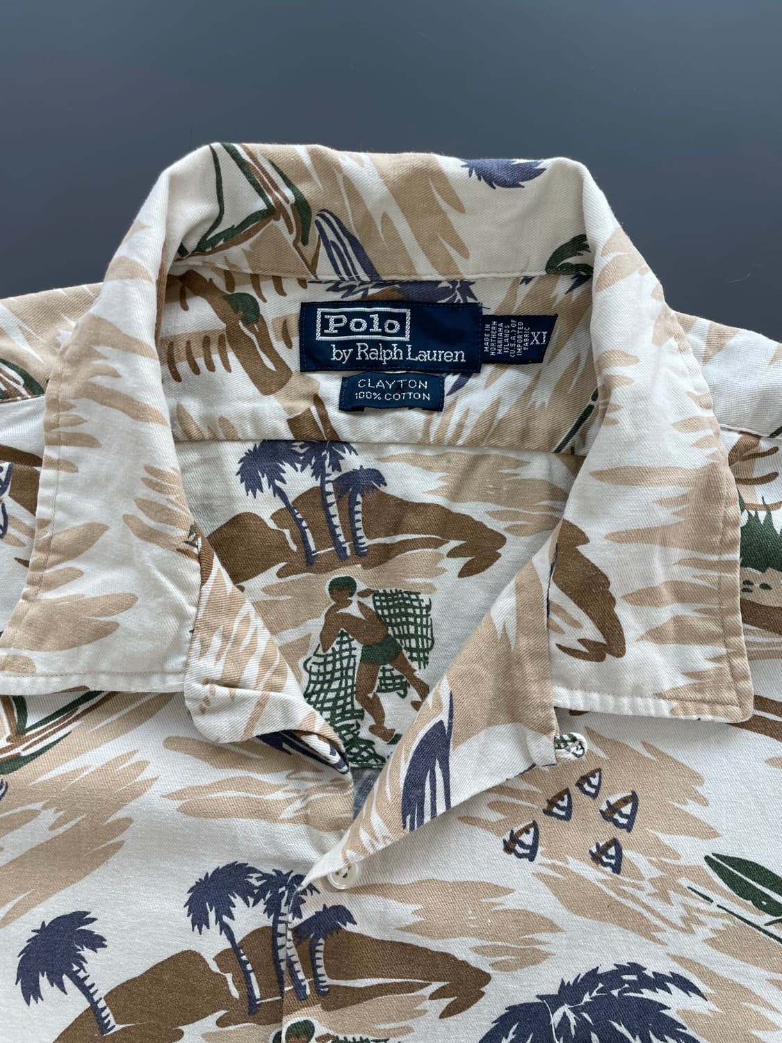 [XL] 폴로 랄프로렌 90's 클레이턴 하와이안 반팔 셔츠 상품이미지6