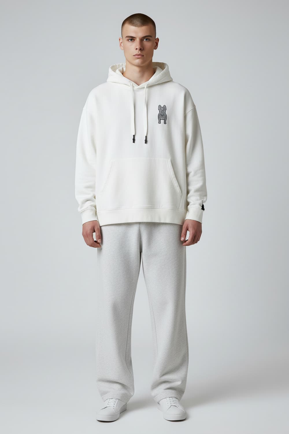 [L] 라이프워크 화이트 라독 빅로고 후드 티셔츠 상품이미지3