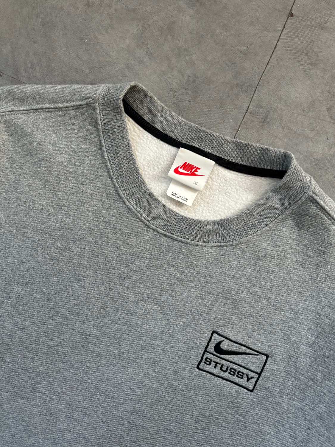 Nike x Stussy 그레이 맨투맨 상품이미지5