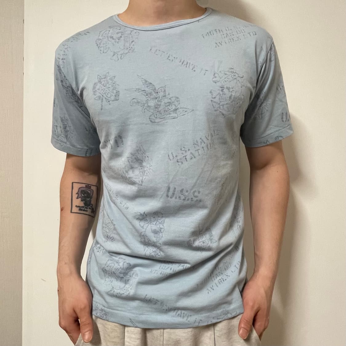 AVIREX LIGHT BLUE SHORT SLEEVE 상품이미지2