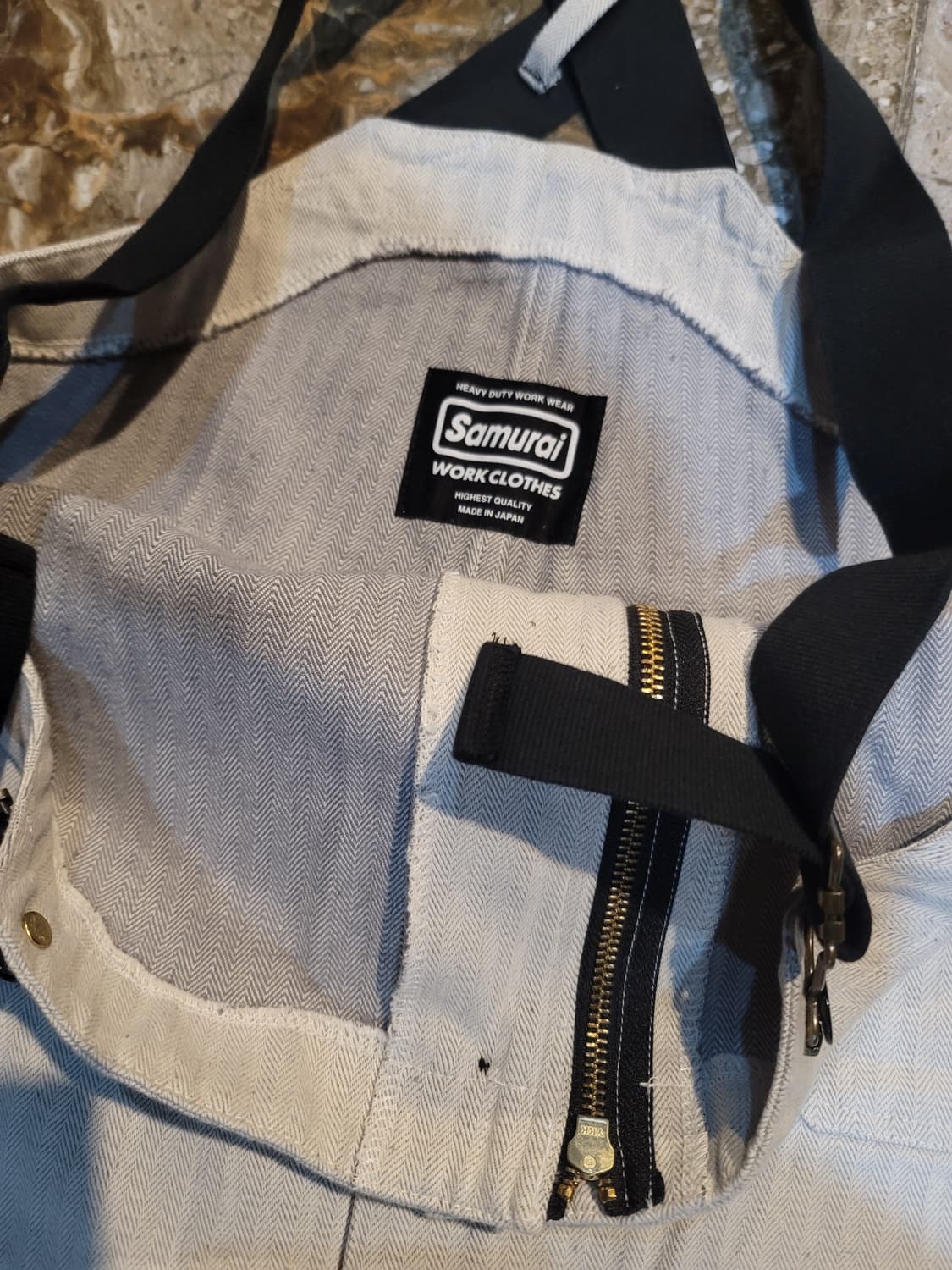 사무라이진 오트밀 헤링본 오버롤 (일본한정판) 상품이미지4