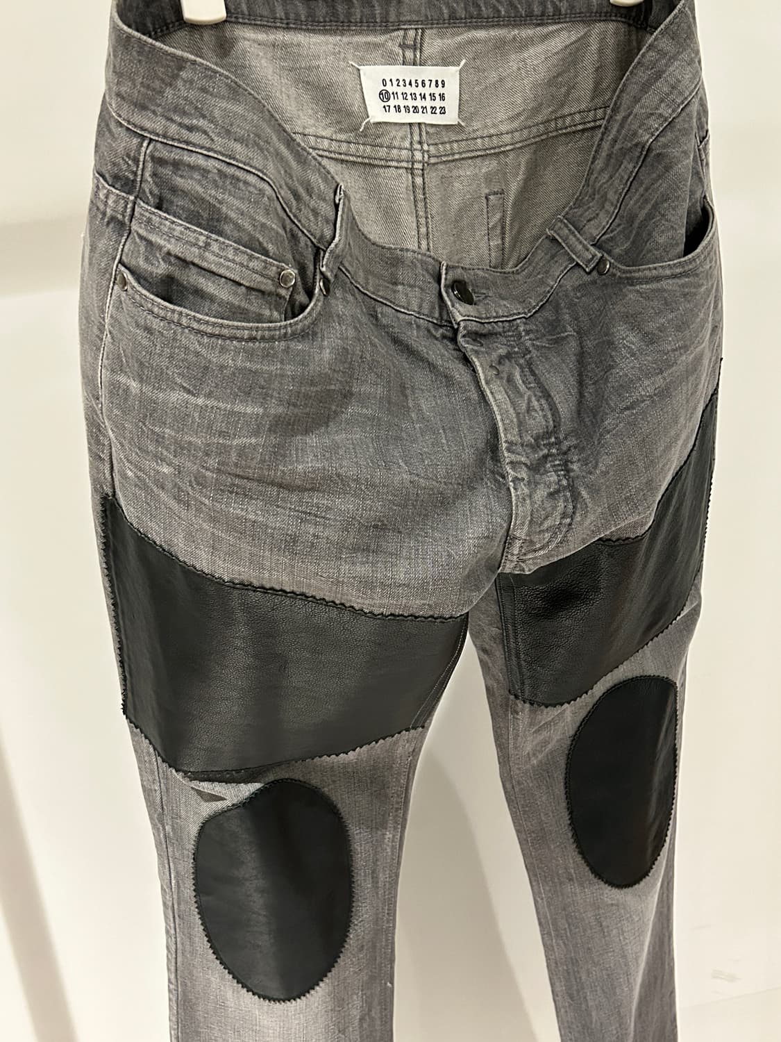 Leather Patchwork Jeans 상품이미지2