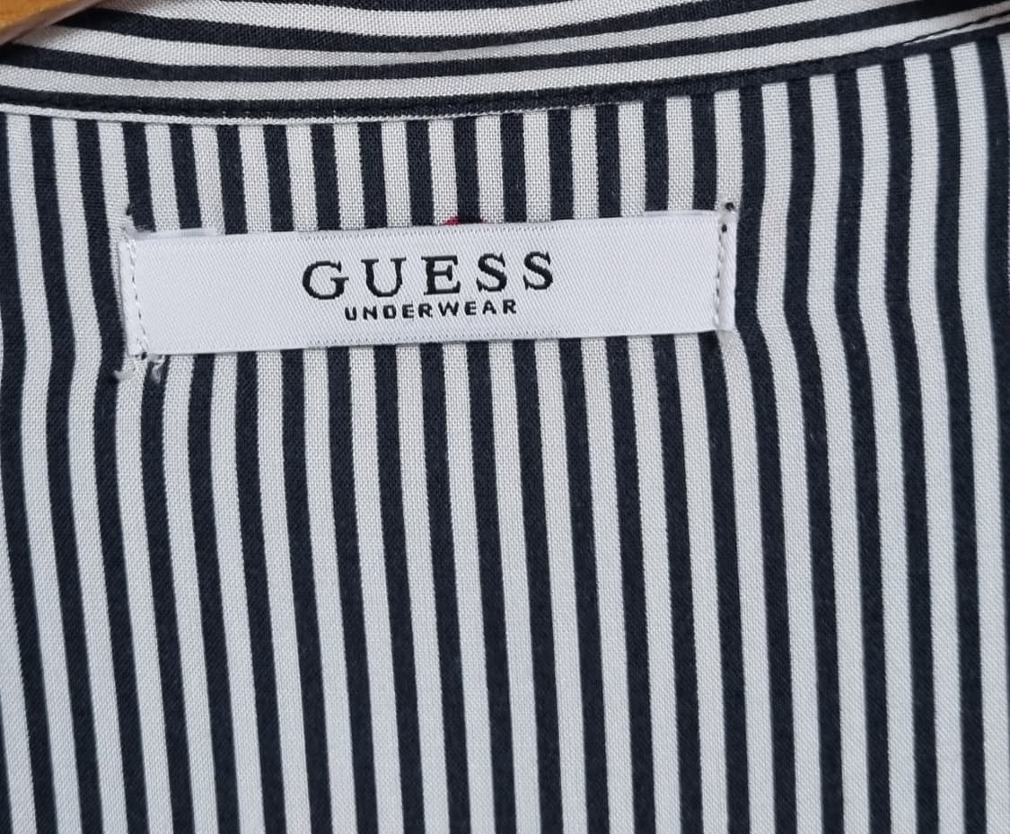 M ) GUESS 게스 블랙 하트패턴 반팔 홈웨어 상품이미지3