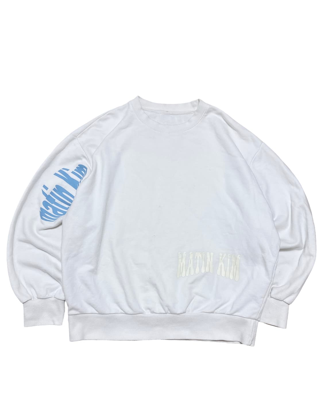 마뗑킴 로고 흰색 맨투맨 상품이미지1