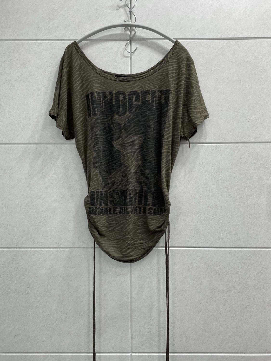 [BLUE STRIVE]2000s Girl Print shirring o 상품이미지1